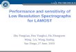 Performance  and sensitivity  of Low Resolution Spectrographs for  LAMOST