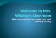 Welcome to Mrs. Whaleyâ€™s Classroom
