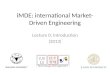 iMDE : international Market-Driven  Engineering