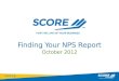 Finding Your NPS Report