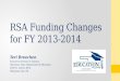 RSA Funding Changes for FY 2013-2014