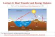 Lecture 4:  Heat Transfer and Energy Balance