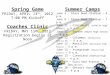 Spring Game FRIDAY, APRIL 13 TH , 2012  7:00 PM Kickoff Coaches Clinic FRIDAY, MAY  11 th ,  2012