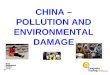 CHINA – POLLUTION AND ENVIRONMENTAL DAMAGE