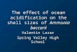 The effect of ocean acidification on the shell sizes of  Ammonia beccarii