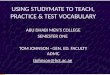 USING STUDYMATE TO TEACH, PRACTICE & TEST VOCABULARY