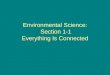 Environmental Science:  Section 1-1 Everything Is Connected