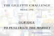 THE GILLETTE CHALLENGE PHASE ONE OUR IDEA  TO PENETRATE THE MARKET