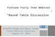Fortune Forty Team Webinar “Round Table Discussion”