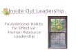 Foundational Habits  for Effective  Human Resource Leadership