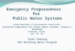 Emergency Preparedness    for  Public Water Systems
