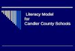 Literacy Model for  Candler County Schools