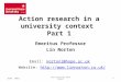 Action research in a university context  Part 1