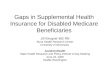 Gaps in Supplemental Health Insurance for Disabled Medicare Beneficiaries