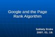 Google and the Page Rank Algorithm