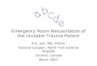 Emergency Room Resuscitation of the Unstable Trauma Patient