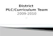 District  PLC/Curriculum Team 2009-2010