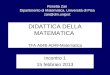 DIDATTICA DELLA MATEMATICA  TFA A048-A049-Matematica
