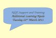 NQT Support and Training Additional Learning Needs Tuesday 22 nd  March 2011