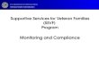 Supportive Services for Veteran Families (SSVF)  Program Monitoring and Compliance