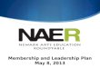 Membership and Leadership Plan May 8, 2013