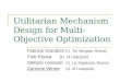 Utilitarian Mechanism Design for Multi-Objective Optimization