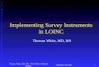 Implementing Survey Instruments in LOINC