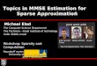 Topics in MMSE Estimation for     Sparse Approximation
