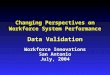 Changing Perspectives on Workforce System Performance