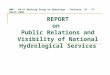 REPORT on  Public Relations and Visibility of National Hydrological Services