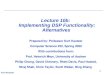 Lecture 10b:   Implementing DSP Functionality: Alternatives