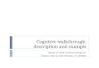 Cognitive walkthrough: description and example
