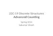 22C:19 Discrete Structures Advanced Counting