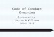 Code of Conduct Overview
