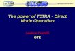 The power of TETRA - Direct Mode Operation