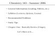 Chemistry 343—Summer 2006