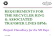 REQUIREMENTS FOR THE RECYCLER RING & ASSOCIATED TRANSFER LINES BPMs