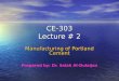 CE-303 Lecture # 2