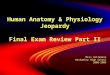 Human Anatomy & Physiology Jeopardy Final Exam Review Part II Miss Hillemann Neshaminy High School