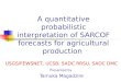 A quantitative probabilistic interpretation of SARCOF forecasts for agricultural production