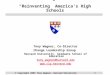 “Reinventing” America’s High Schools