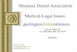 Montana Dental Association Medical-Legal Issues