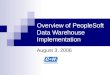 Overview of PeopleSoft Data Warehouse Implementation
