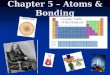 Chapter 5 – Atoms & Bonding