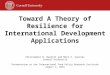 Toward A Theory of Resilience for International Development Applications