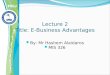 Lecture 2 Title: E-Business Advantages