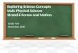 Exploring Science Concepts Unit: Physical Science Strand E Forces and Motion
