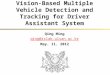 Vision-Based Multiple Vehicle Detection and Tracking for Driver Assistant System