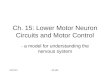 Ch. 15: Lower Motor Neuron Circuits and Motor Control