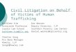 Civil Litigation on Behalf of Victims of Human Trafficking